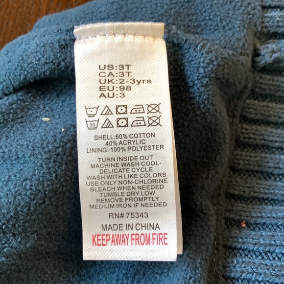 Toddler Boys Hat and Mittens St Size 3T - Picture 5 of 7